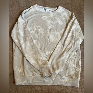 Athleta Beige Tie-Dye Sweatshirt